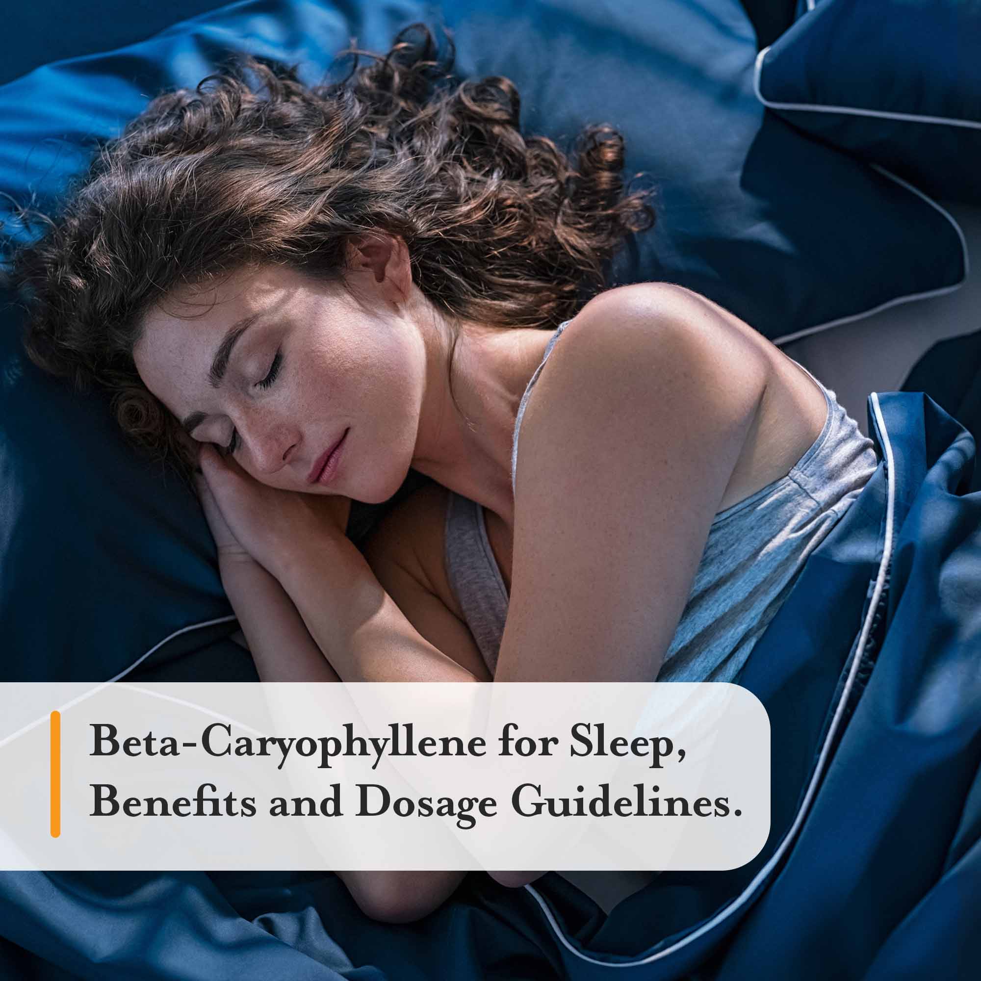 Woman sleeping due to Cannanda CB2 Oil beta-caryophyllene 