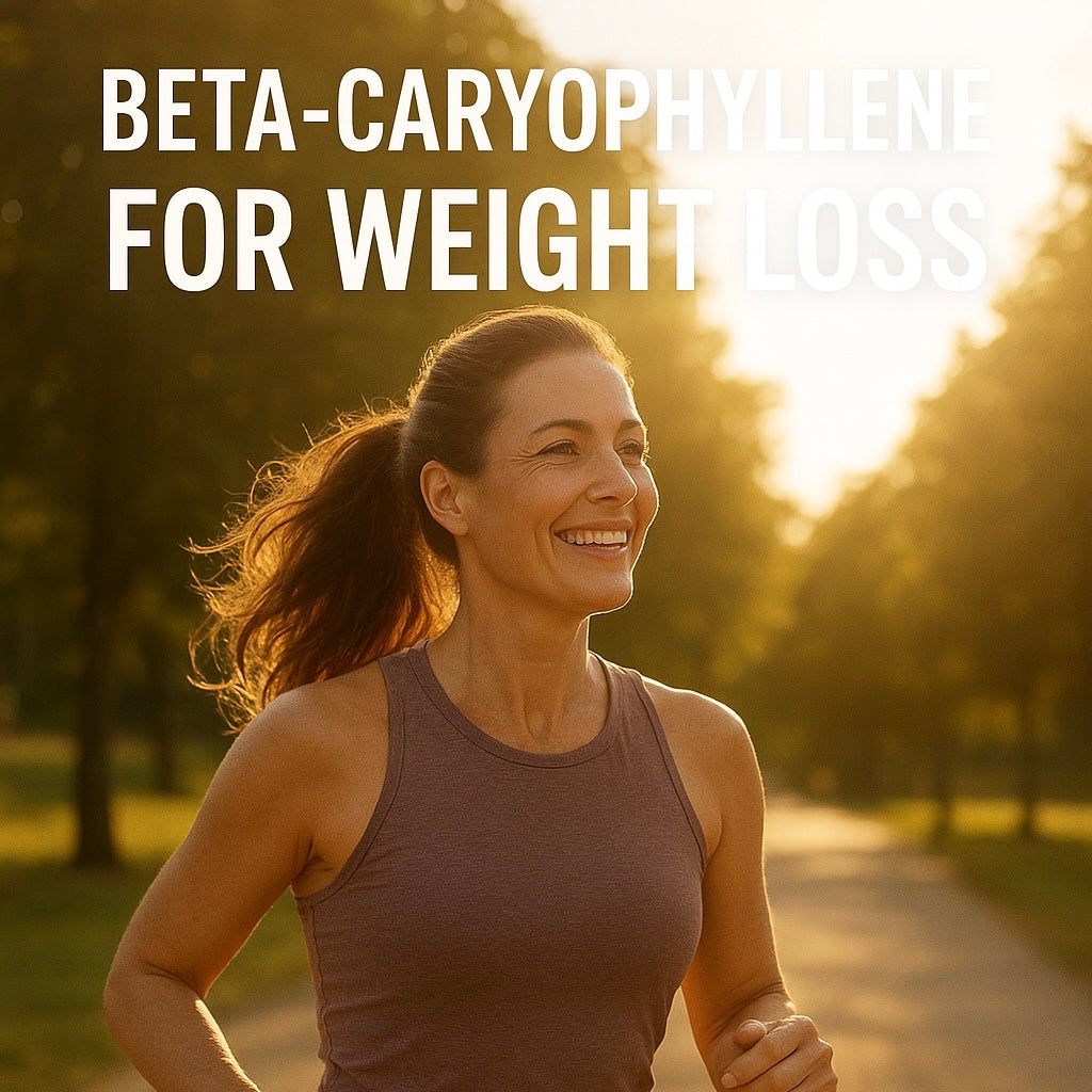 Healthy middle-aged woman jogging into sunset