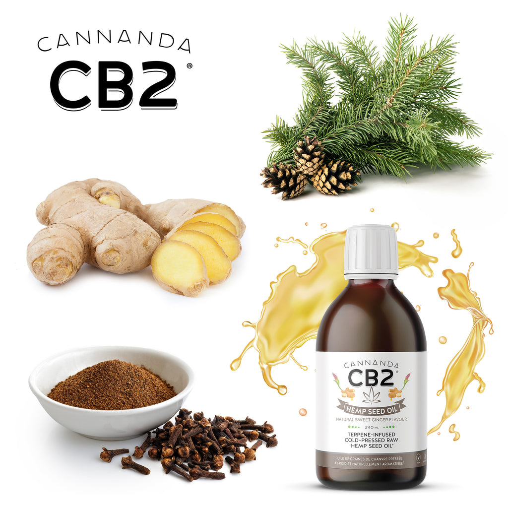 Cannanda CB2 oil - hemp seed oil infused with terpenes and steam-distilled natural flavours