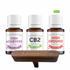 CB2 Wellness (beta-caryophyllene), High Achievers Focus (alpha-pinene), High Ground Immune (beta-caryophyllene) trio pack
