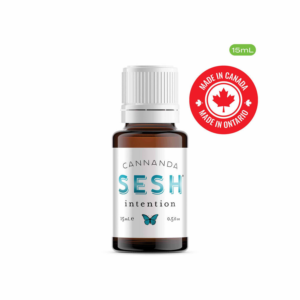 Sesh Intention drops, featuring CB2 oil and beta-caryophyllene