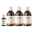 3 bottles of CB2 Hemp Seed Oil orange + CB2 Wellness 15mL