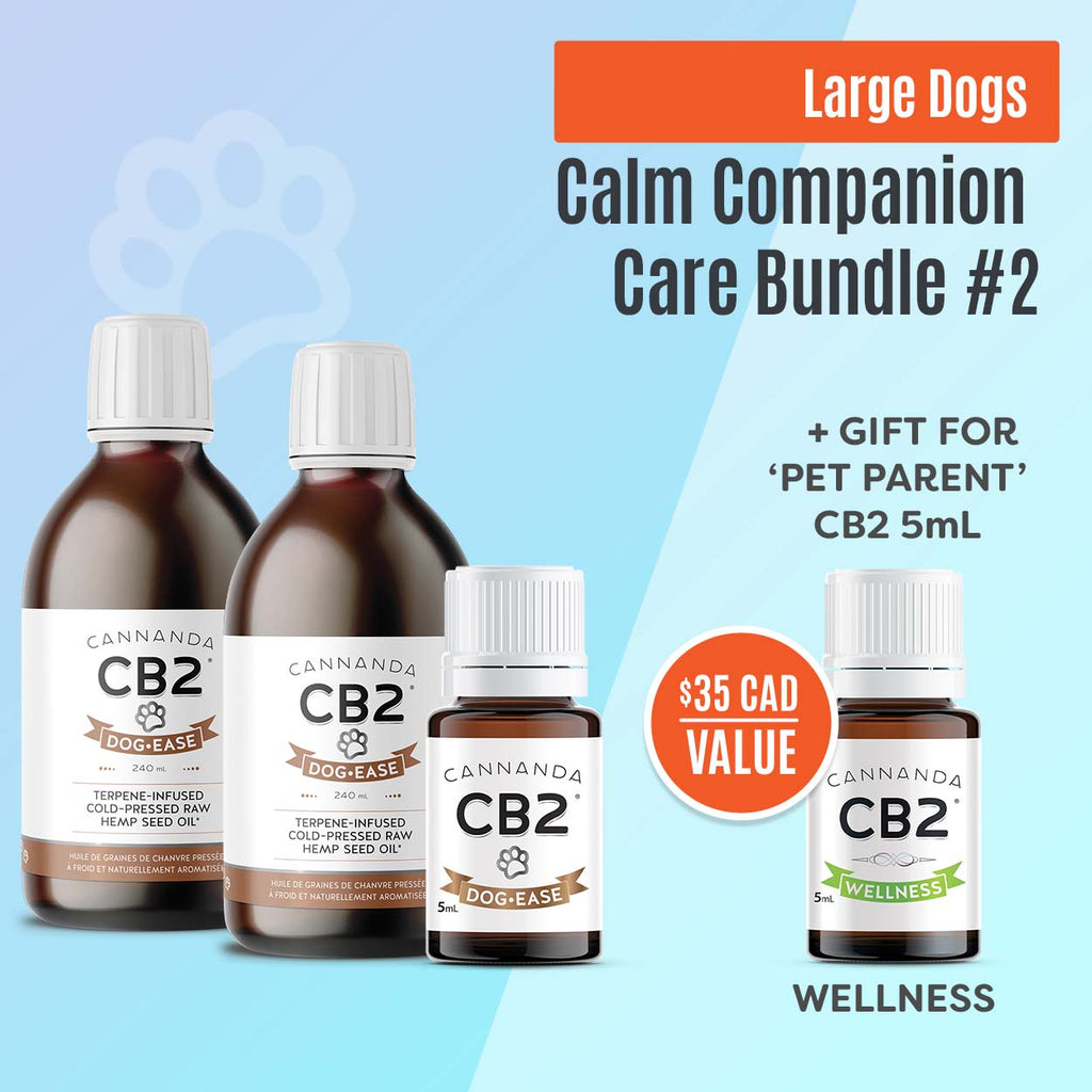 Dog Ease Calm Companion Care Bundle 2 Large Dogs + CB2 Well 5mL