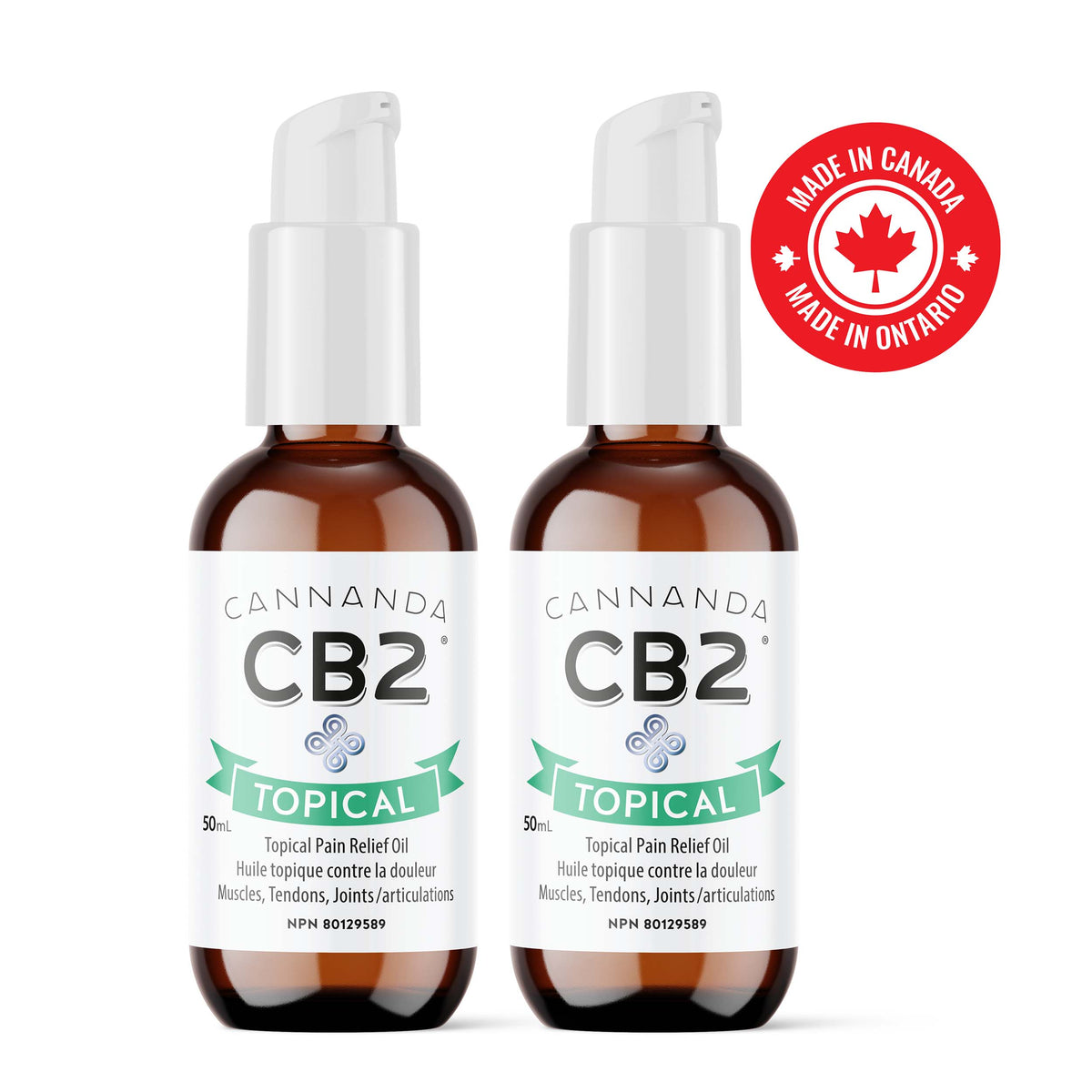 CB2 Topical Oil for Joint & Muscle Pain Relief (featuring beta-caryophyllene)