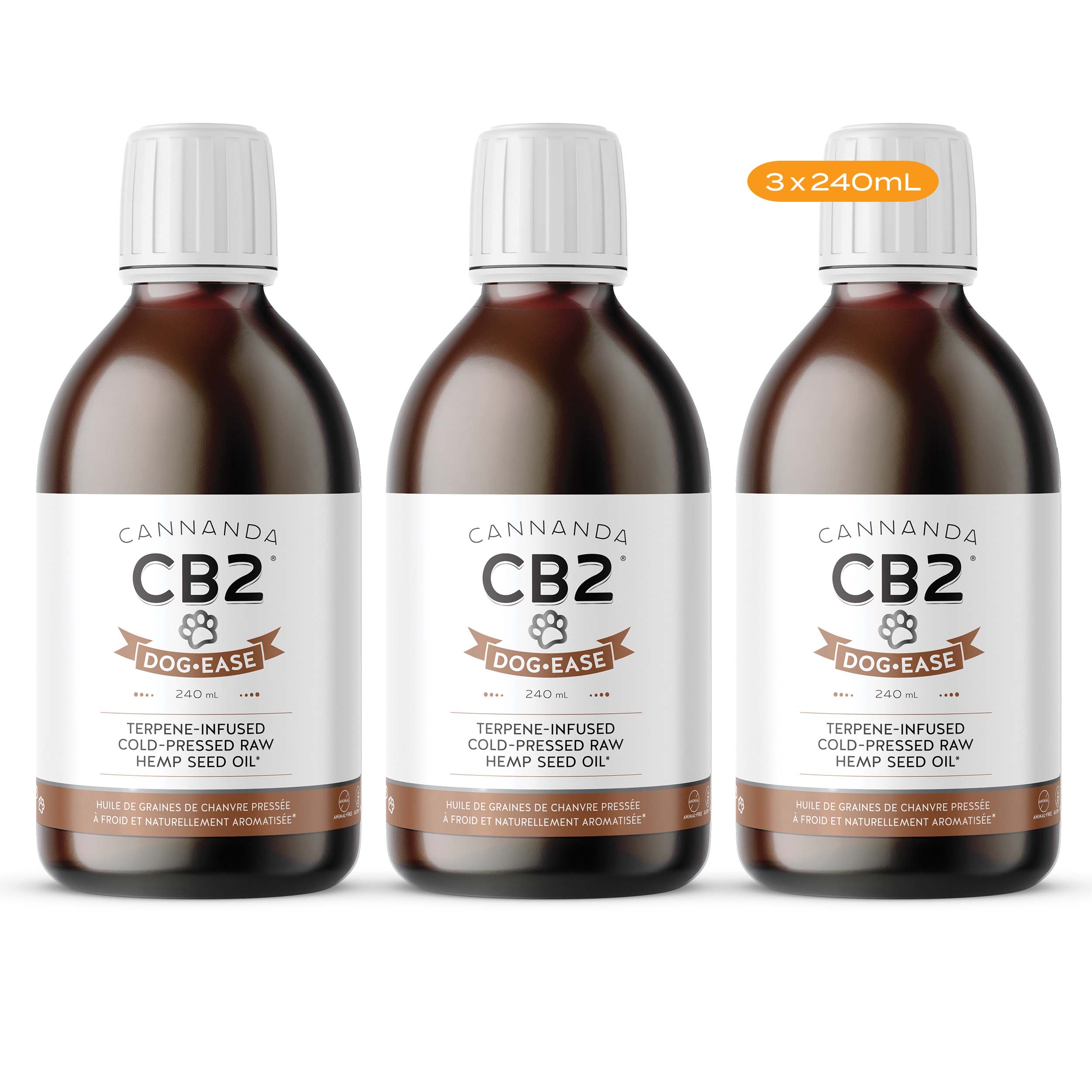 Dog Ease CB2 Hemp Seed Oil 3x 240mL