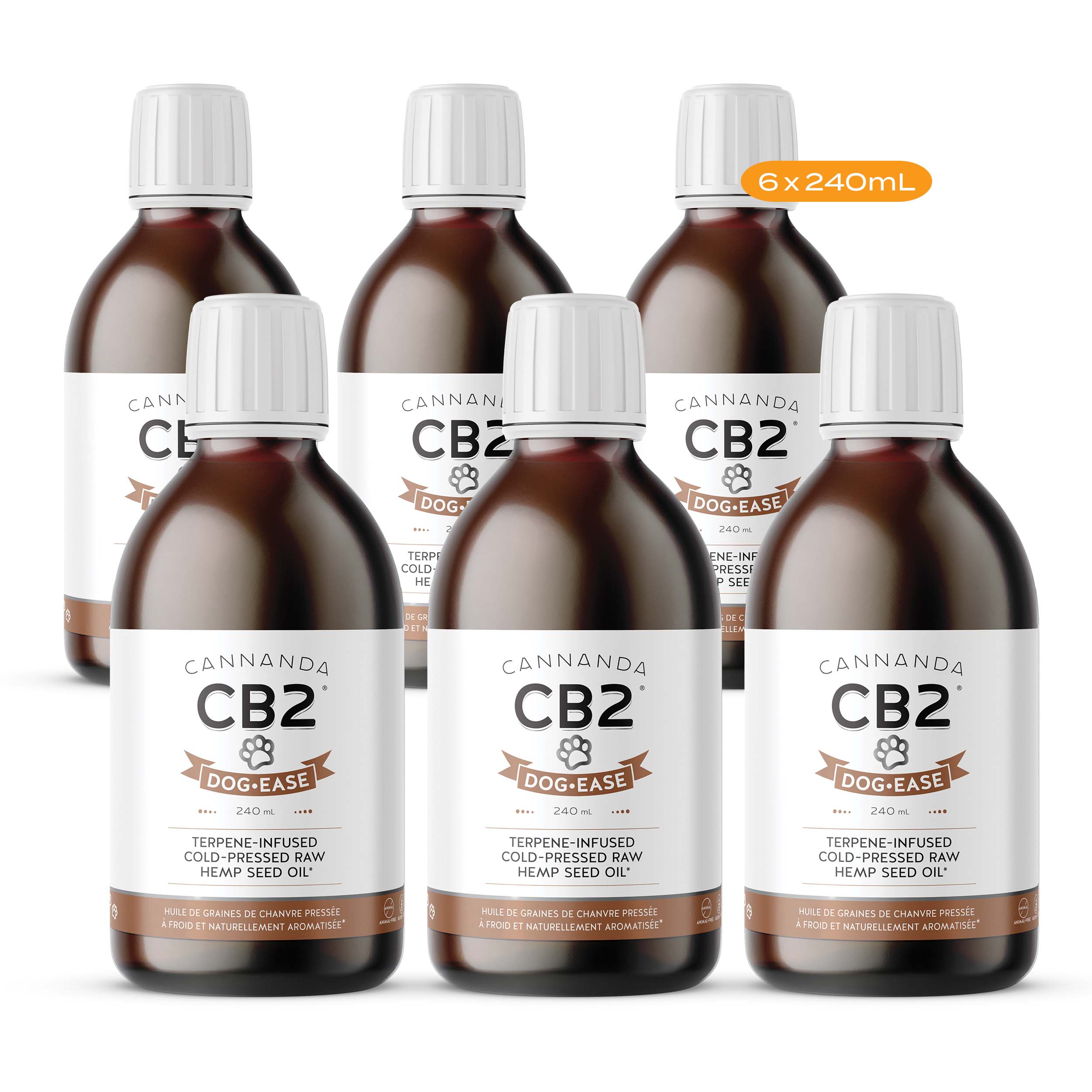 Dog Ease CB2 Hemp Seed Oil 6x 240mL