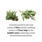 Pine essential oil, clary sage essential oil, 