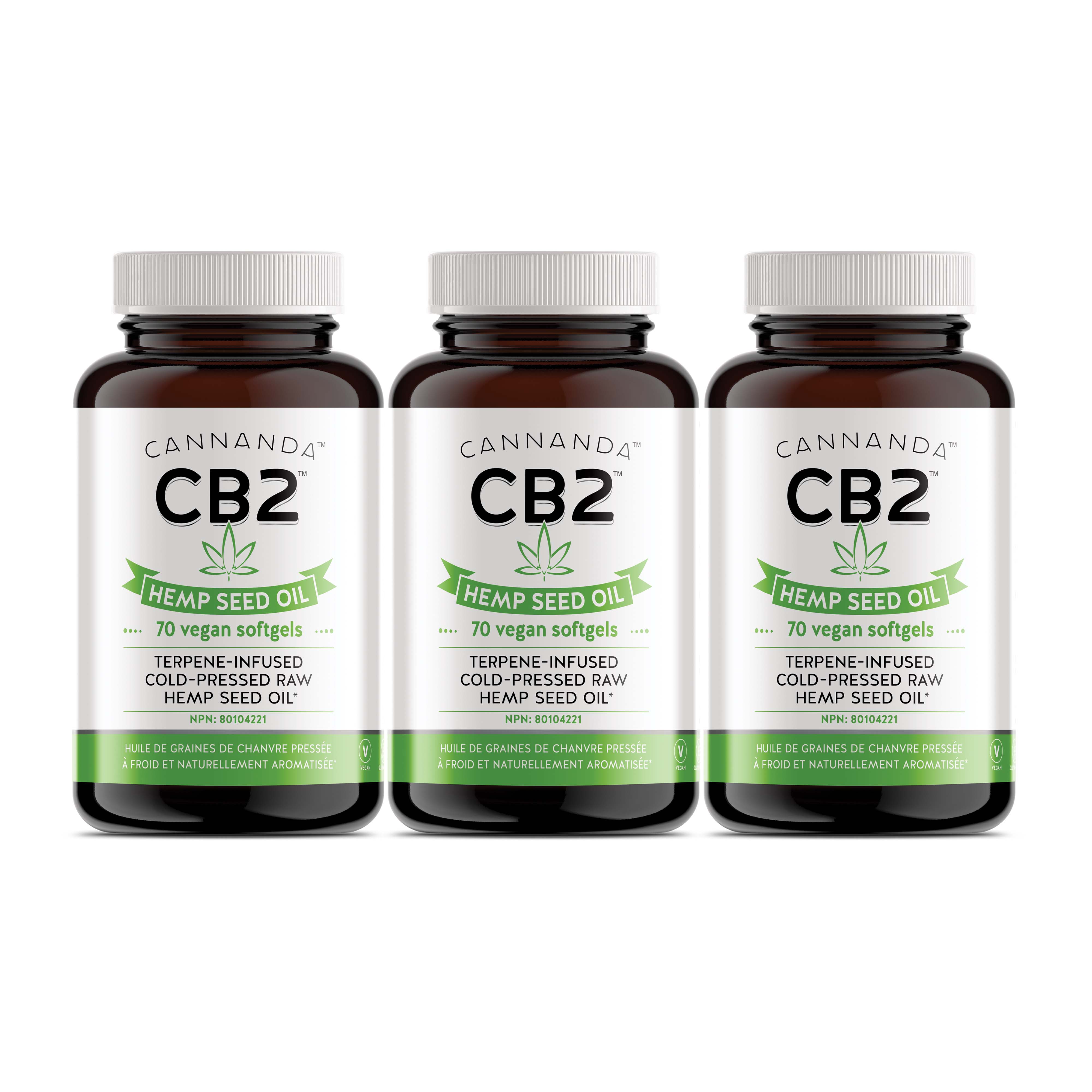 CB2 Hemp Seed Oil Vegan 210 Softgels 3 bottle  bundle deal 7% off